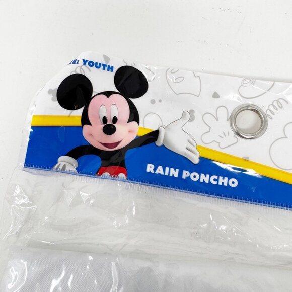 LOT 3 - Disney Mickey Mouse & Gang YOUTH Hooded Poncho  Clear  NEW - Picture 6 of 6
